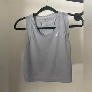 Nike Women's Gray Dri-FIT Crop Tank Top